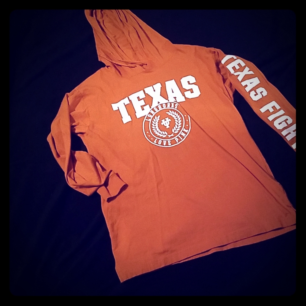 Pink hooded long sleeve